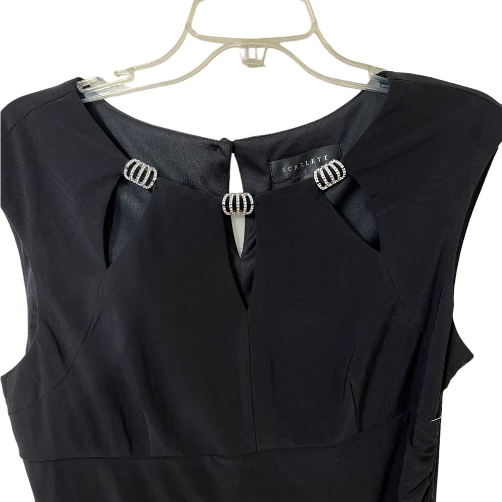 NWOT…Scarlett Women's Black Sleeveless Cut Out Neck Party Cocktail D size 14☑️ - Picture 7 of 8